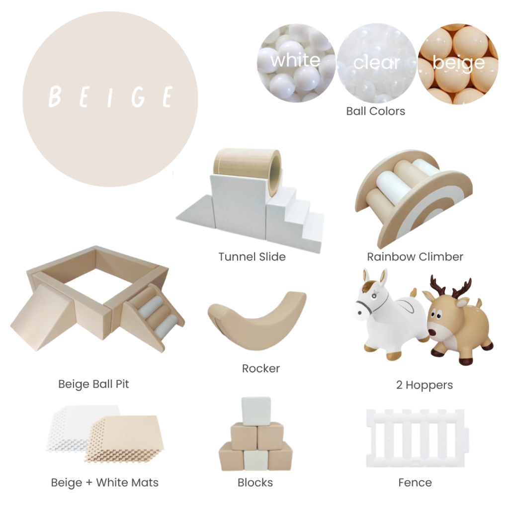 beige soft play rental