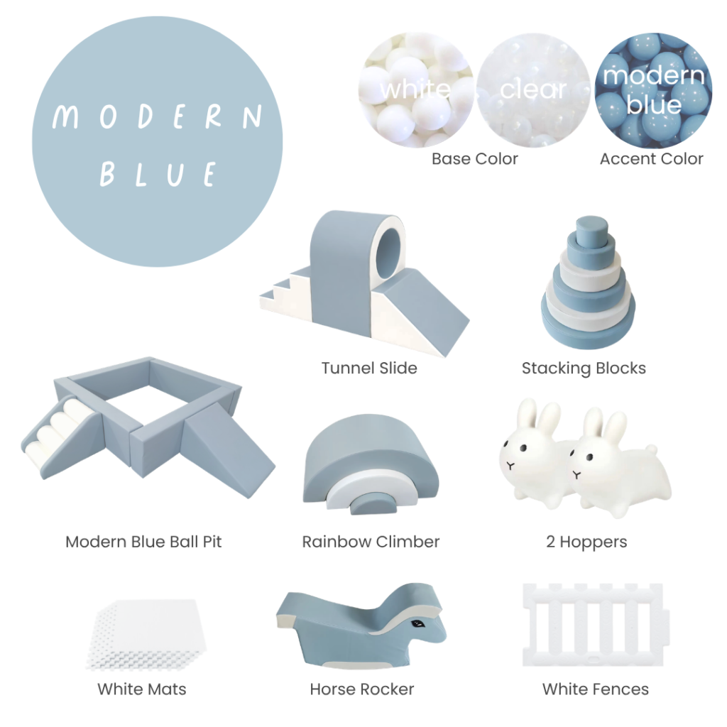 modern blue soft play