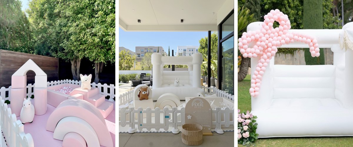 PIXIE Soft Play luxe soft play and white bounce house rentals in Orange County